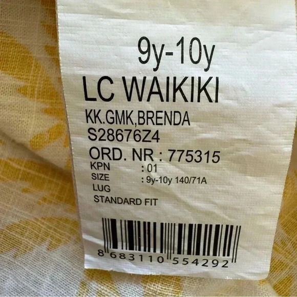 LC Waikiki Kids Collar Palm Tree Short Sleeve Poplin Boy's Shirt SZ 9-10 #2221 - Picture 7 of 9